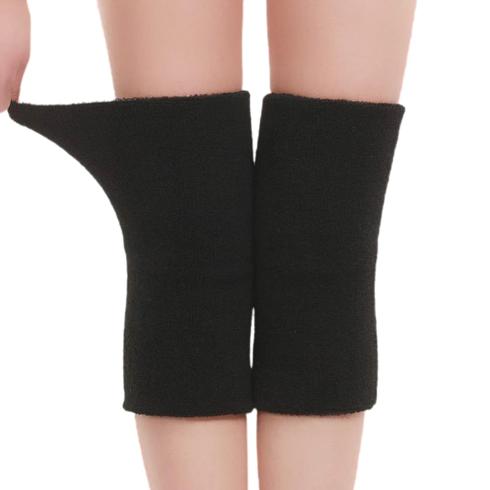 Thick Terry Knee Warmer Stretchy Knit Arthritic Knee Sleeve Cosy Night Sleep Knee Wrap Pad Brace Support Band -Knee Pain Relief Warming Knees Braces- Best for Cold Knee Problems, Elders Gift